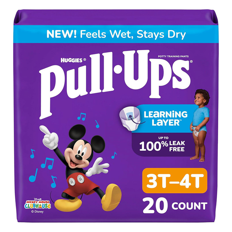 Huggies Pull Ups Boys Learning Designs Training Pants, Size 3t To 4t, 20 Ea