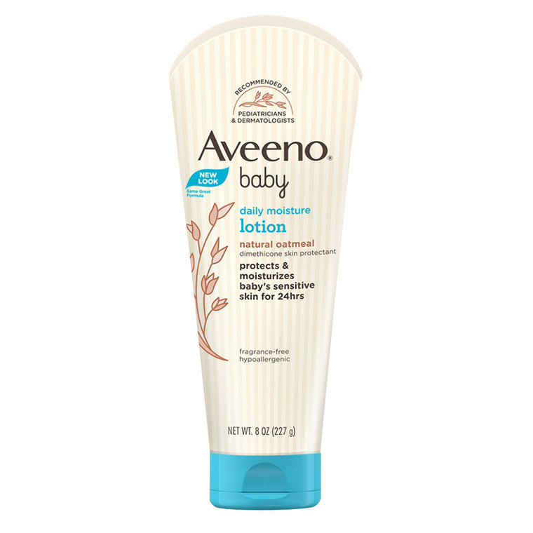 Aveeno Baby Daily Moisture Body Lotion with Natural Oatmeal Fragrance Free 8Oz (227g)