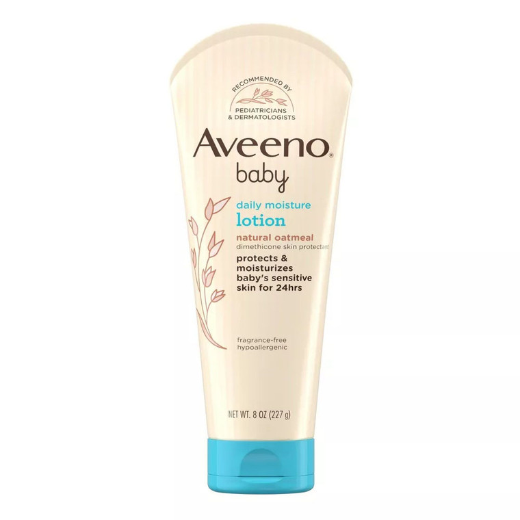 Aveeno Baby Daily Moisture Body Lotion With Natural Colloidal Oatmeal And Dimethicone, 8 Oz