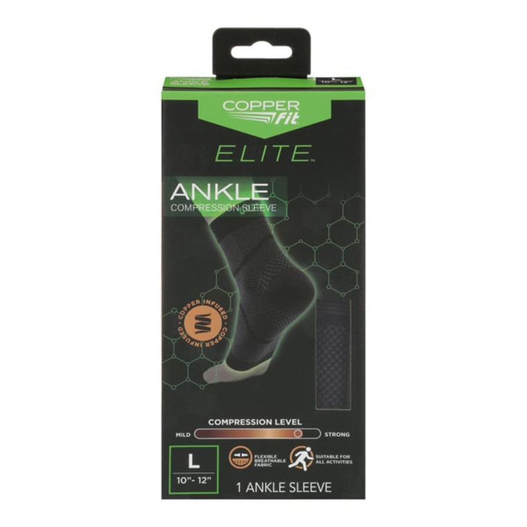 Copper Fit Elite Ankle Sleeve Large, 1 Ea