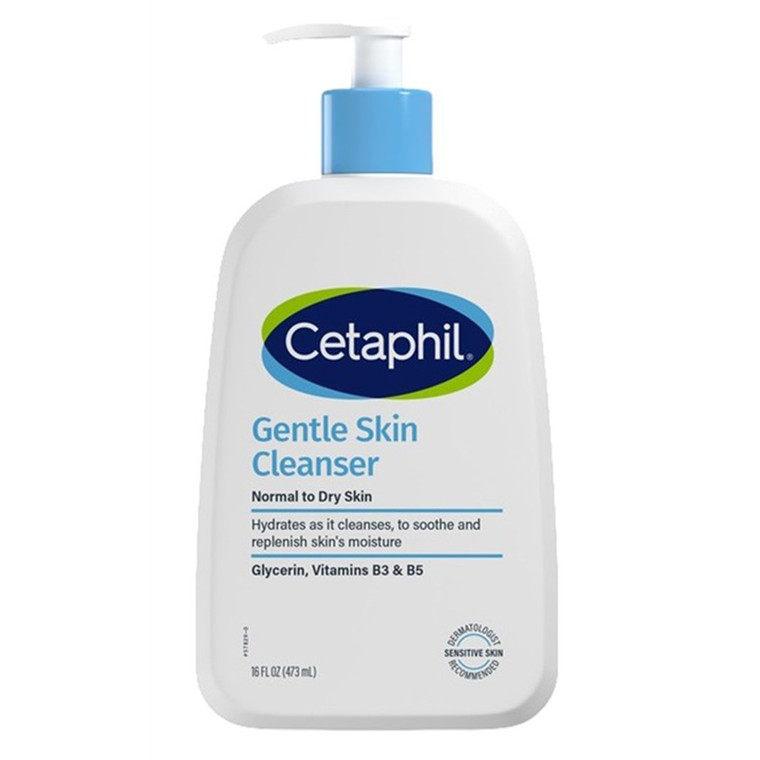 Cetaphil Gentle Skin Cleanser with Vitamins B3 and B5 Hydrates Moisturizers Soothe and Replenish Skin Normal to Dry Skin 16Oz (473ml)