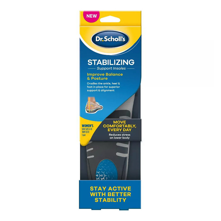 Dr Scholls Women Stabilizing Support Insoles, Size 6-11, 1 Pair