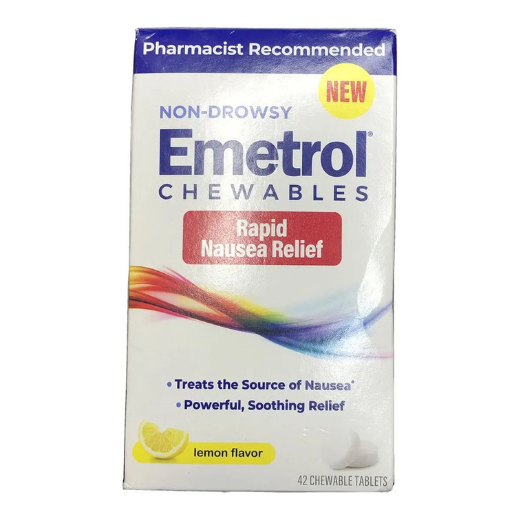 Emetrol Nausea Relief Rapid, Lemon Flavor Tablets, 42 Ea