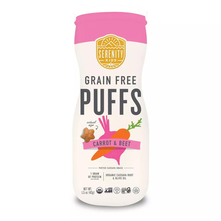 Serenity Kids Grain Free Puffs, Carrot And Beet, 1.5 Oz