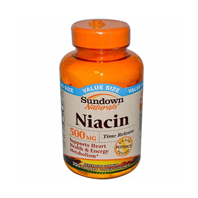 Sundown Naturals Niacin 500 Mg Time Release Caplets - 200 Ea