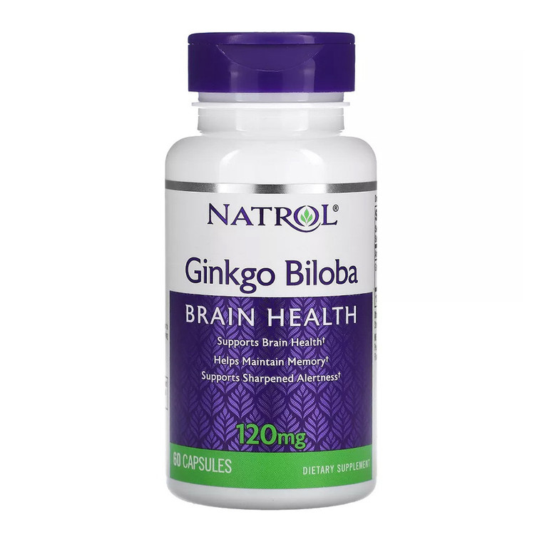Natrol Ginkgo Biloba 120 Mg Capsules, Improves Memory, 60 Ea