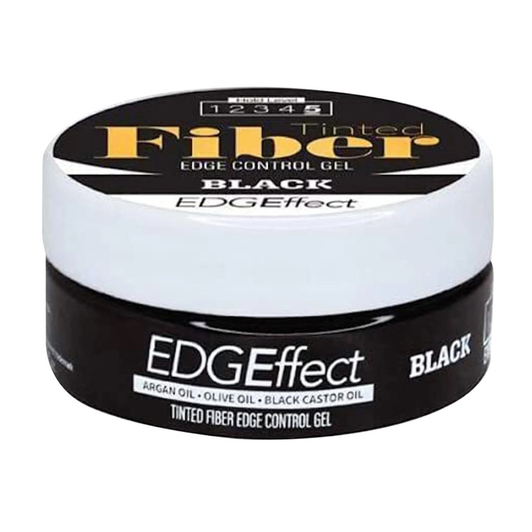 Edgeffect Tinted Fiber Edge Control Gel, Black, 3.4 Oz