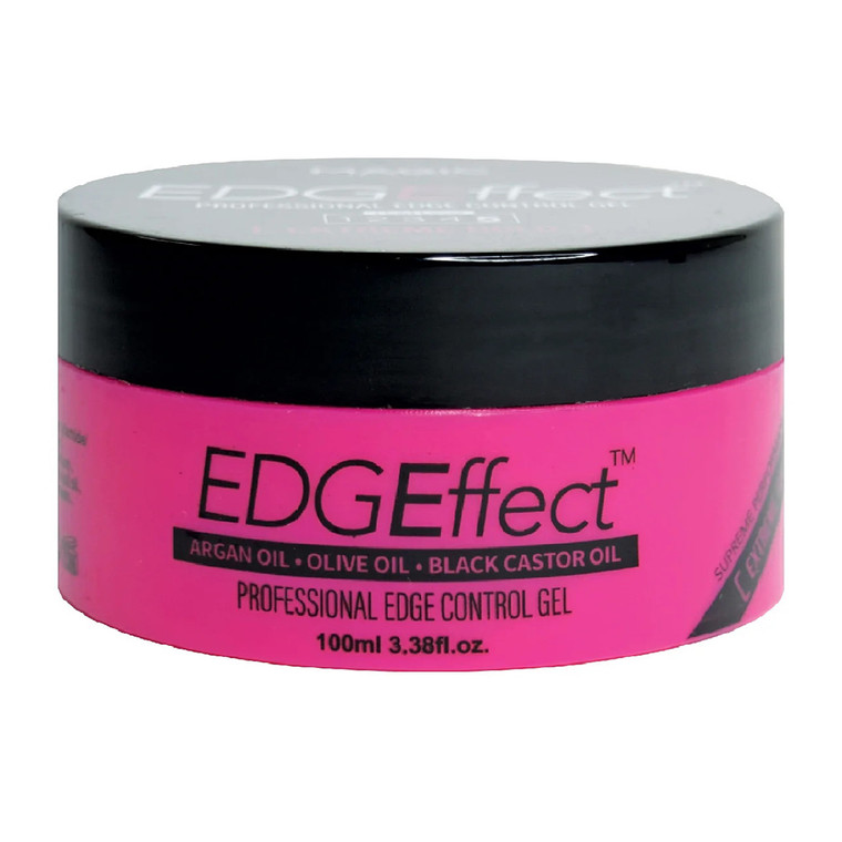 Edgeffect Professional Edge Control Gel with Castor Oil, Extreme Hold, 3.38 Oz