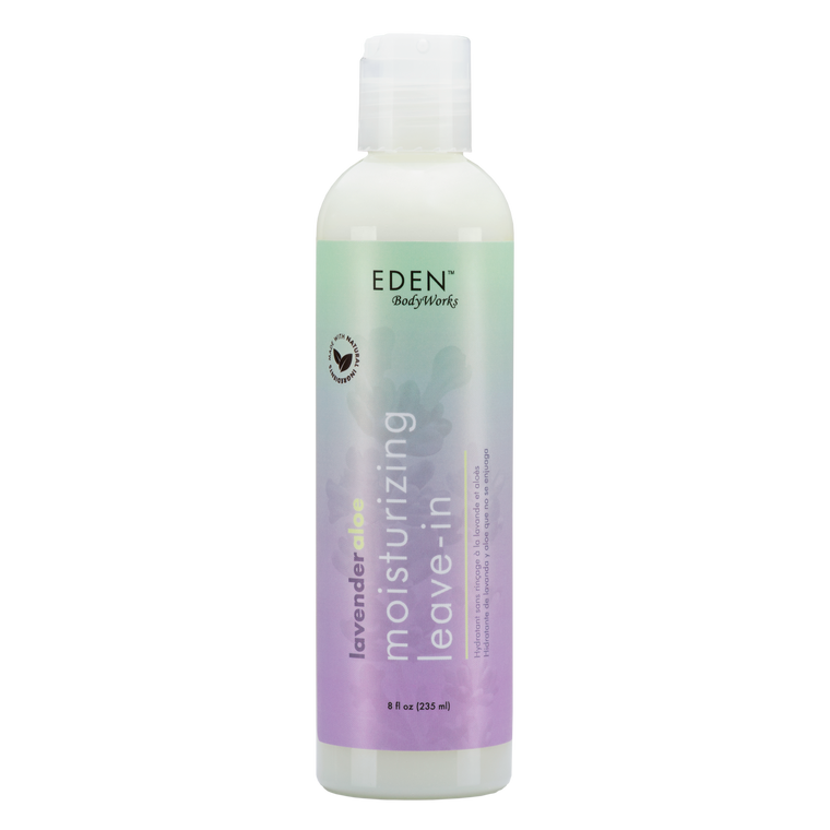 Eden BodyWorks Lavender Aloe Moisturizing Leave In Conditioner for Soft Frizz Free Hair 8Oz (235ml)