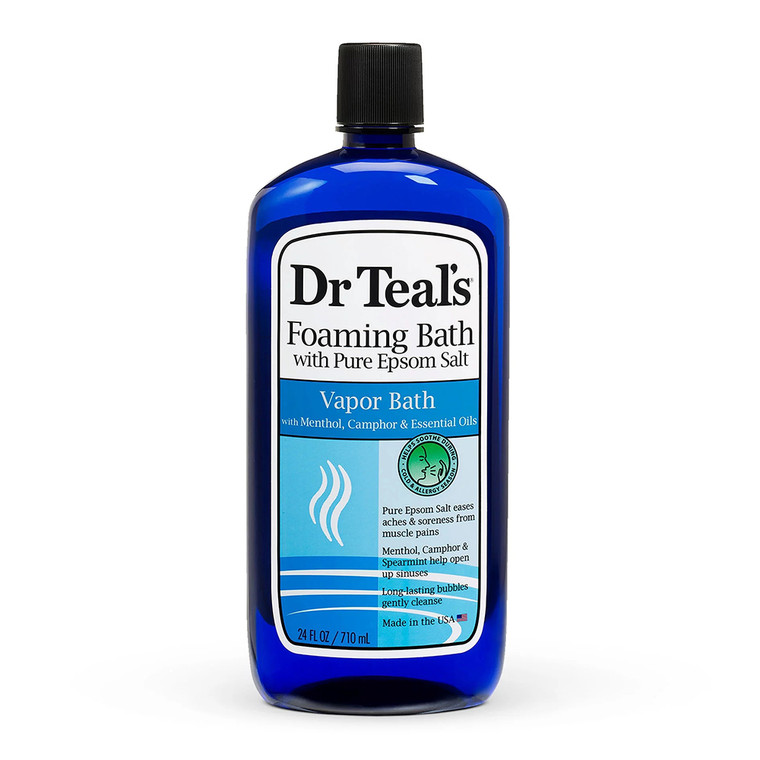 Dr Teals Pure Epsom Salt Foaming Vapor Bath with Menthol, 24 Oz