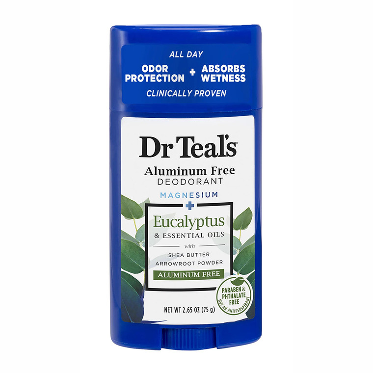 Dr Teals Aluminum Free Deodorant with Eucalyptus, 2.65 Oz