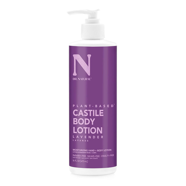 Dr Natural Lavender Pure Castile Body Lotion, 16 Oz