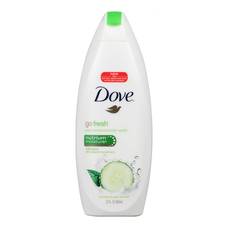Dove Go Fresh Cool Moisture Body Wash, Cucumber and Green Tea, 22 Oz