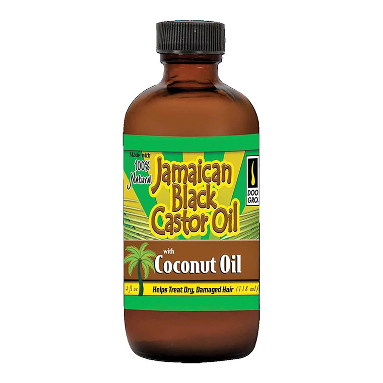 Doo Gro Jamaican Black Castor Oil with Coconut Oil Helps Treat Dry Damaged Hair 4Oz (118ml)