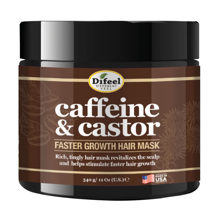 Difeel Caffeine and Castor Faster Growth Hair Mask, 12 Oz