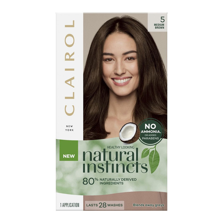 Clairol Natural Instincts Hair Color, 5 Medium Brown, 1 Ea