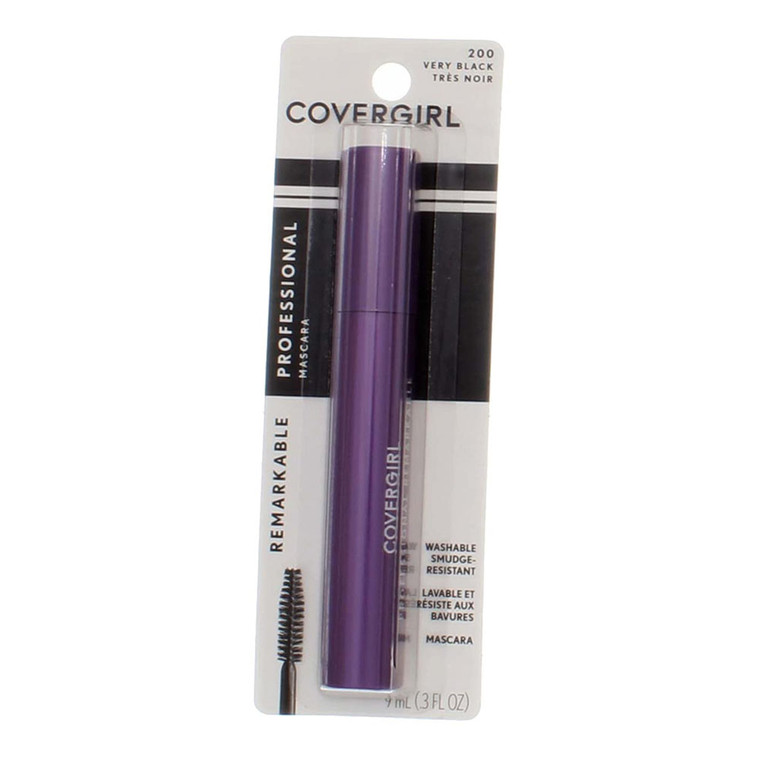 Cover Girl Professional Remarkable Washable Mascara, 200 Very Black, 0.30 Oz