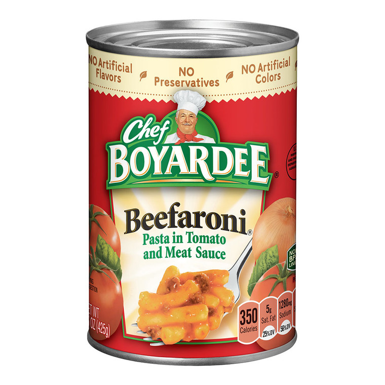 Chef Boyardee Beefaroni Pasta In Tomato and Meat Sauce, 15 Oz