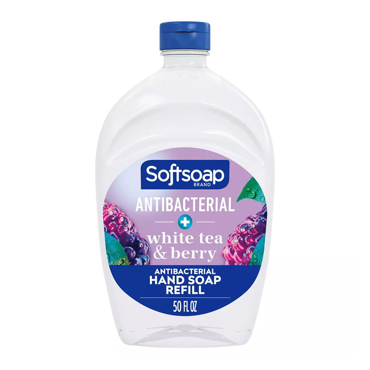 Soft Soap Antibacterial Liquid Hand Soap, White Tea And Berry, 50 Oz