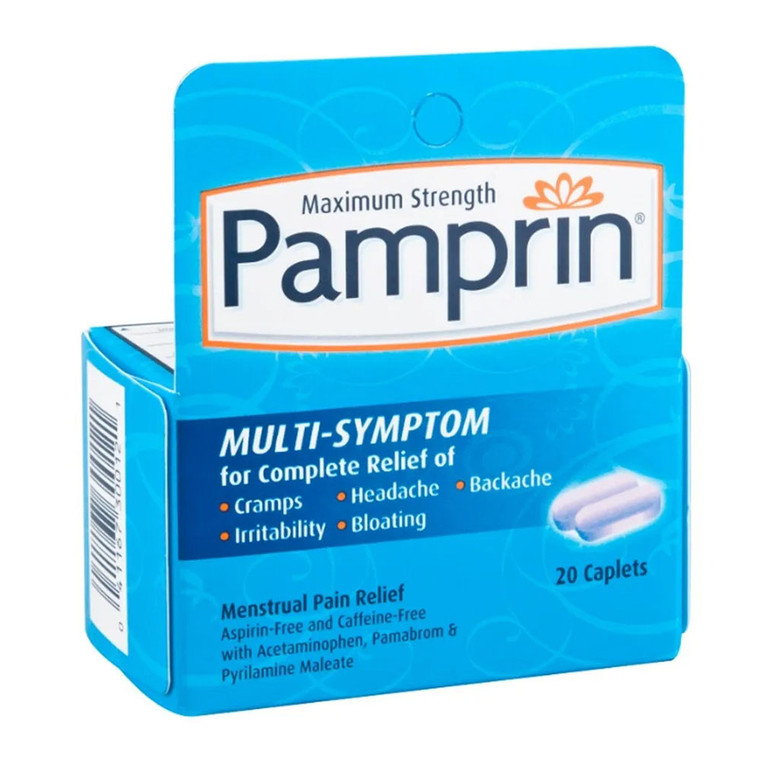 Pamprin Max Strength Multi Symptom Menstrual Relief Tablets, 20 Ea
