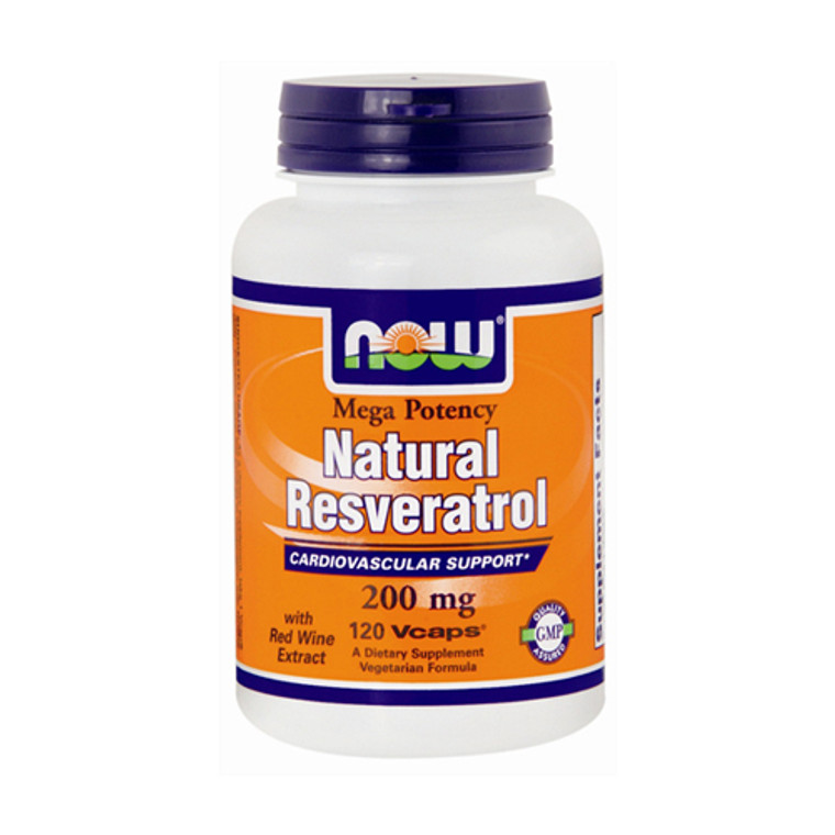 Now Foods Natural Resveratrol 200 Mg Vegetarian Capsules - 120 Ea