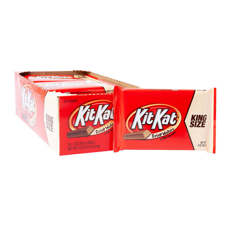 Hersheys Kit Kat King Size Candy Bars, 3 Oz