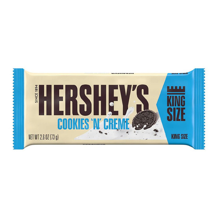 Hersheys Cookies N Creme King Size Bar, 2.6 Oz