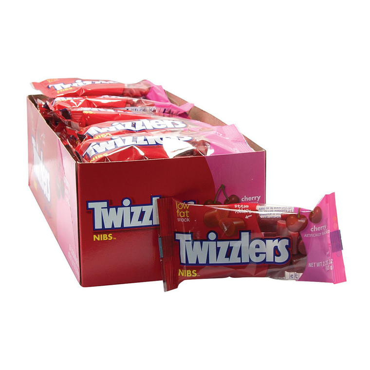 Hersheys Twizzlers Nibs Cherry Candy, 36 Ea