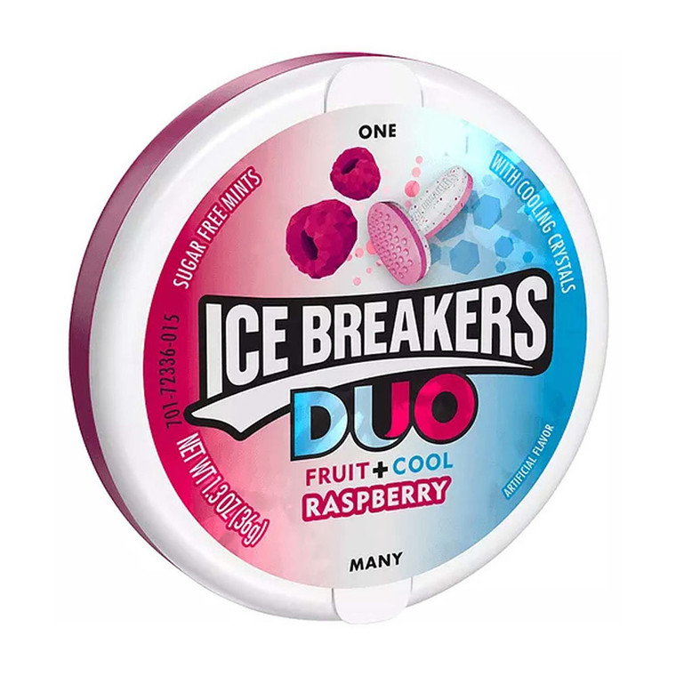 Hersheys Ice Breakers Duo Raspberry Mints, 1.3 Oz