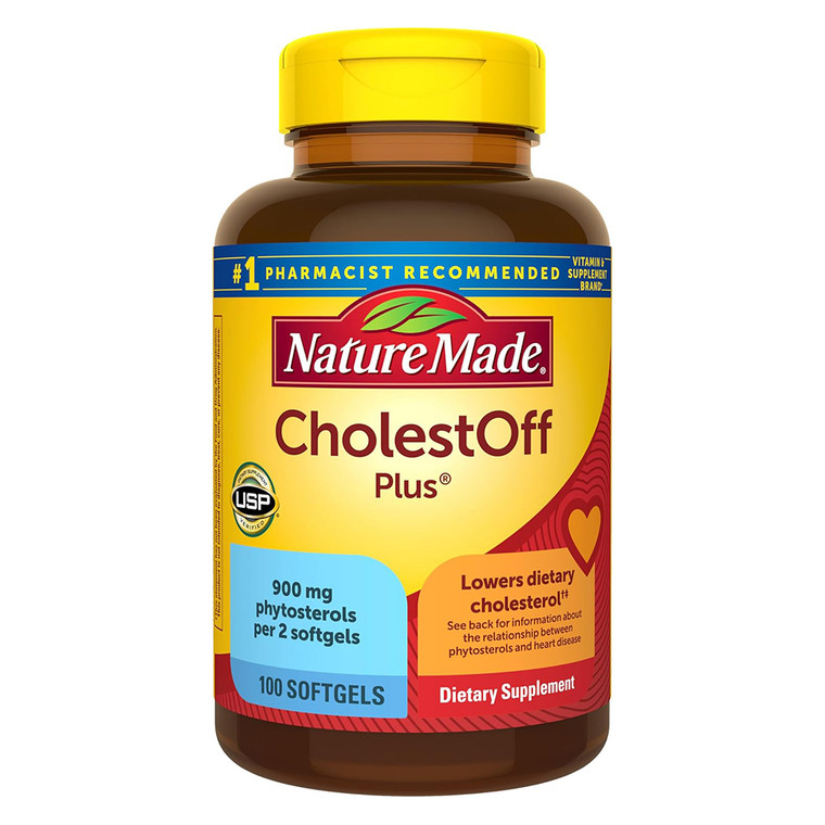 Nature Made Cholest Off Plus 450mg Dietary Supplement Softgels Support Healthy Heart 100Ea