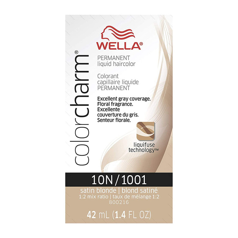 Wella Color Charm Liquid Hair Color 1001/10N, Satinblonde, 1.4 Oz