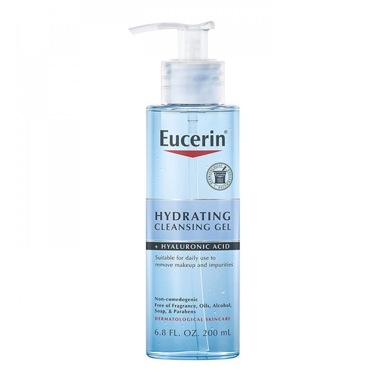 Eucerin Hydrating Cleansing Gel, Daily Facial Cleanser, 6.8 Oz