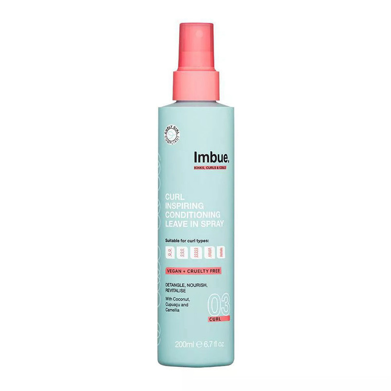 Imbue Curl Inspiring Conditioning Leave in Spray Refreshes Curls and Adds Bounce 6.7Oz (200ml)