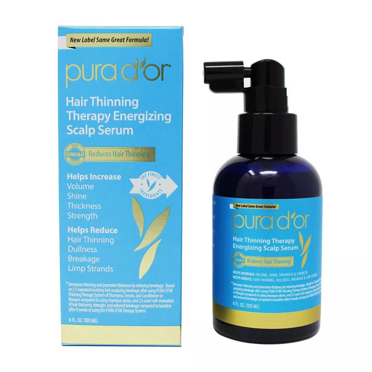 Pura D Or Hair Thinning Therapy Scalp Serum, 4 Oz