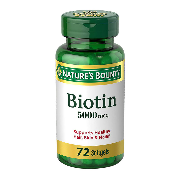 Natures Bounty Biotin 5000 Mcg Liquid Soft Gels, 72 Ea