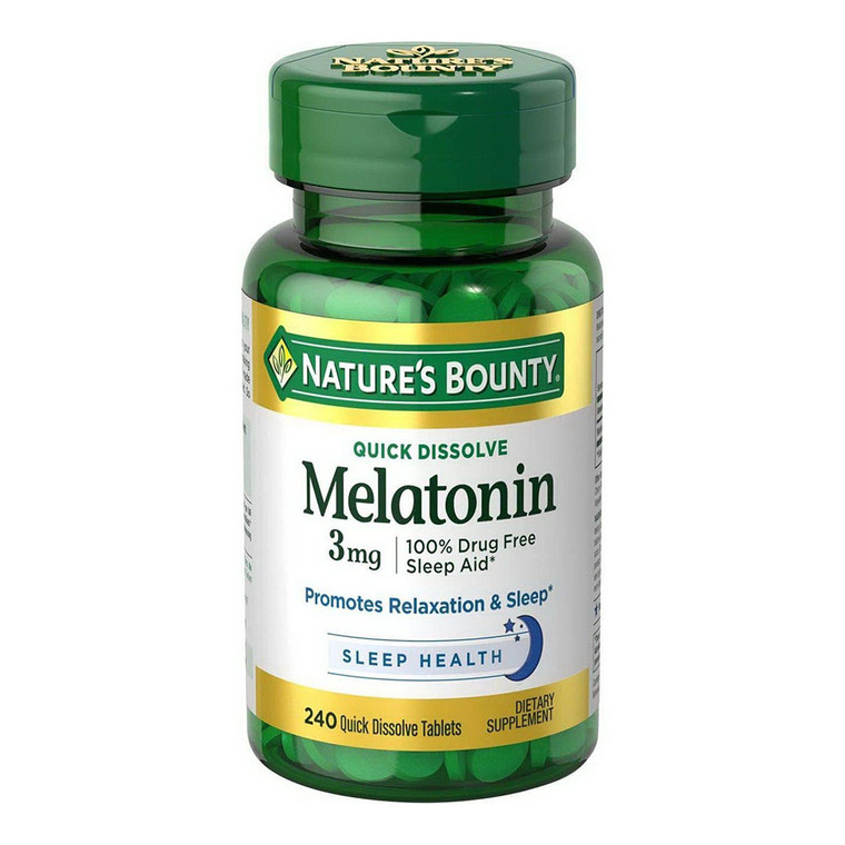 Natures Bounty Melatonin 3 Mg Quick Dissolve Tablets, 240 Ea