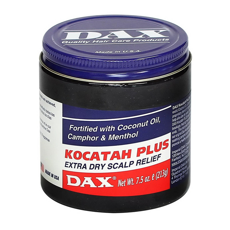 Dax Kocatah Plus with Coconut Oil, Camphor and Menthol for Dry Scalp Relief, 7.5 Oz