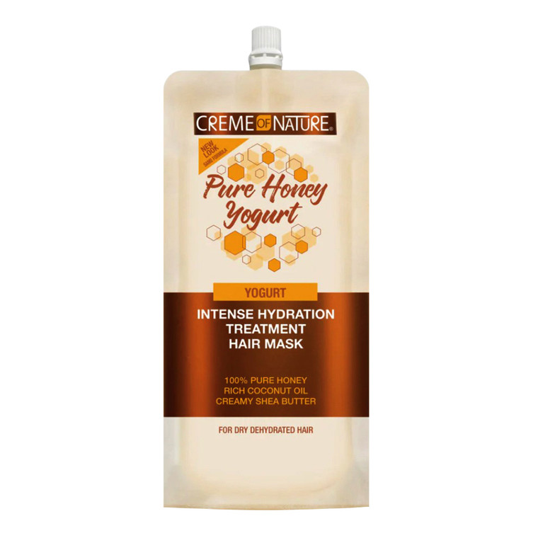 Creme of Nature Intense Hydration Treatment Hair Mask with Honey and Yogurt for Dehydrated Hair 3.8Oz (112.3ml), Pack of 6