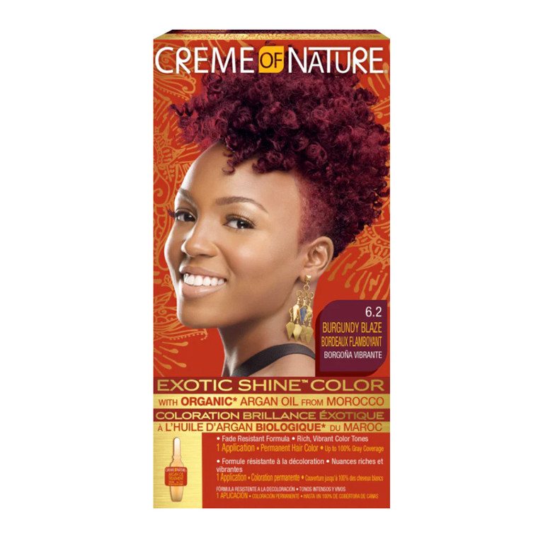 Creme of Nature Exotic Shine Hair Color with Argan Oil from Morocco 6.2 Burgundy Blaze 1Ea