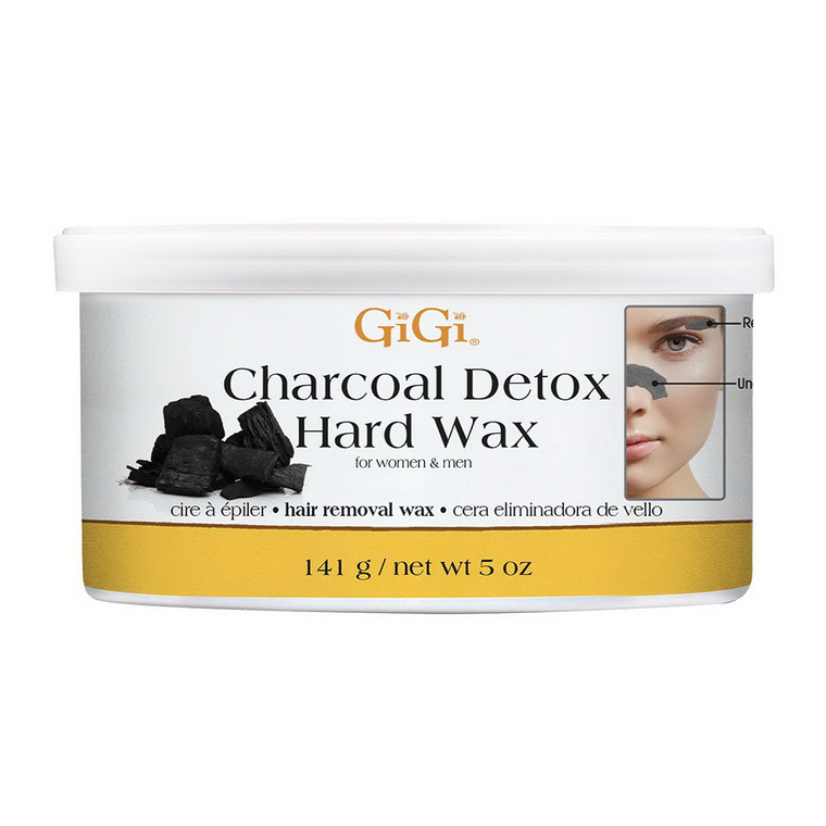 Clubman GiGi Charcoal Detox Hard Wax, Hair Removal Wax, 5 Oz