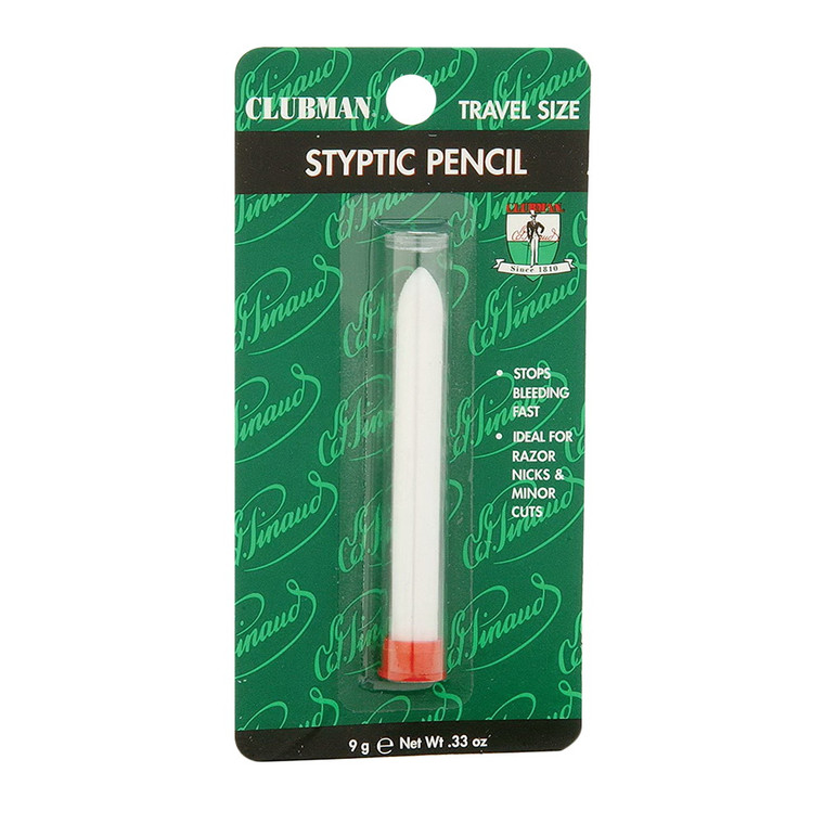Clubman Travel Size Styptic Pencil Stop Bleeding for Razo and Minor Cuts, 0.33 Oz