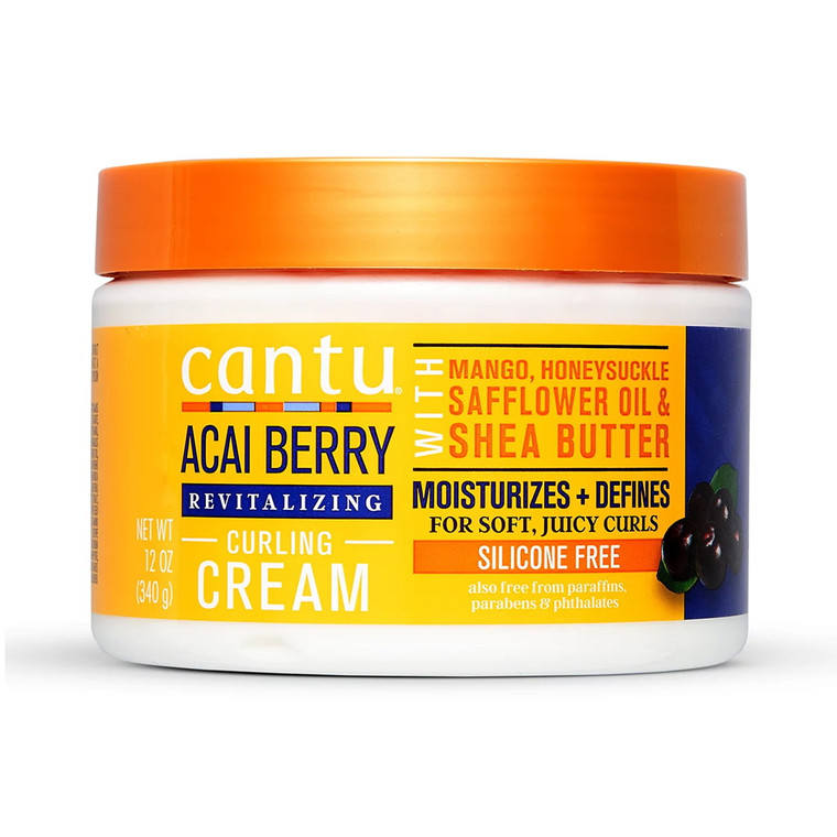 Cantu Revitalizing Curling Cream with Acai Berry and Shea Butter, 12 Oz