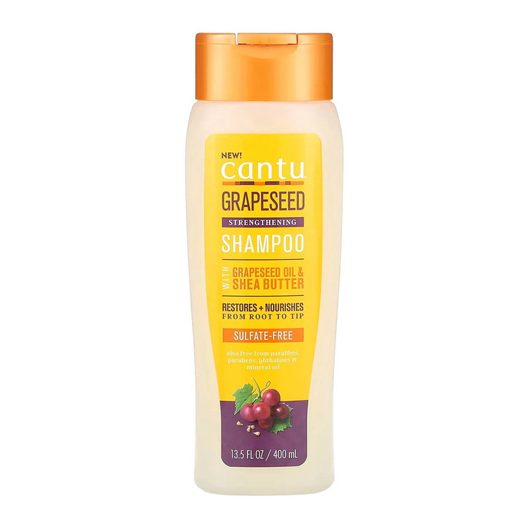 Cantu Grapeseed Strengthening Shampoo with Shea Butter, 13.5 Oz