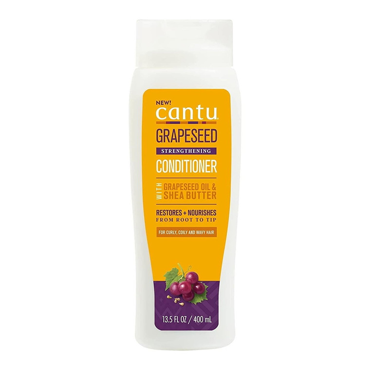 Cantu Grapeseed Strengthening Conditioner with Shea Butter, 13.5 Oz