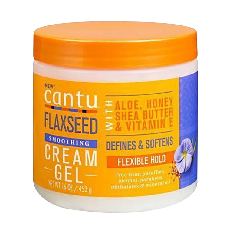 Cantu Flaxseed Smoothing Cream Gel with Vitamin E, 16 Oz