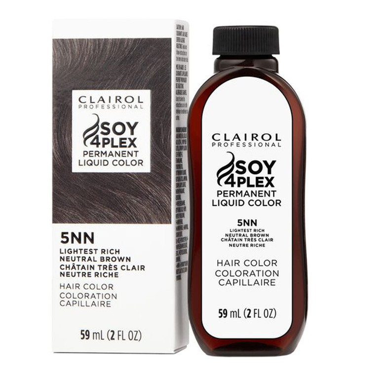 Clairol Professional Soy4plex 5NN Lightest Rich Neutral Brown Liquid Permanent Hair Color 2Oz (59ml)