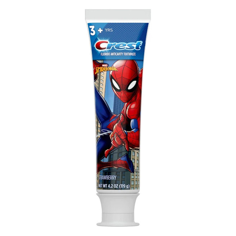 Crest Kids Fluoride Anticavity Toothpaste Marvel Spider Man Strawberry Flavor 4.2Oz (119g)