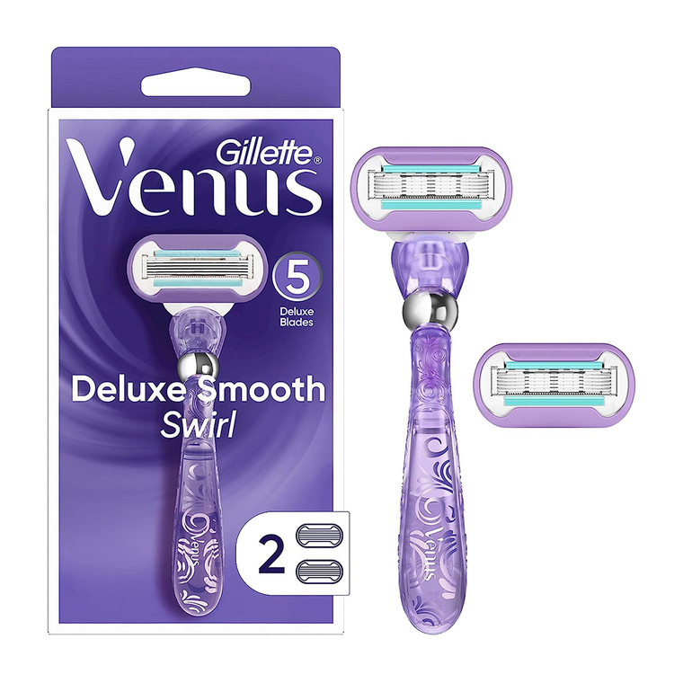 Gillette Venus Swirl Womens Razor Handle With 1 Razor, 2 Cartridge, 1 Ea