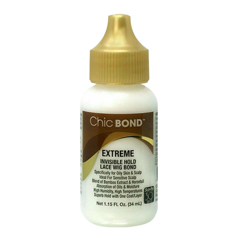 Chic Bond Extreme Invisible Hold Lace Wig Bond for Sensitive Scalp, 1.15 Oz