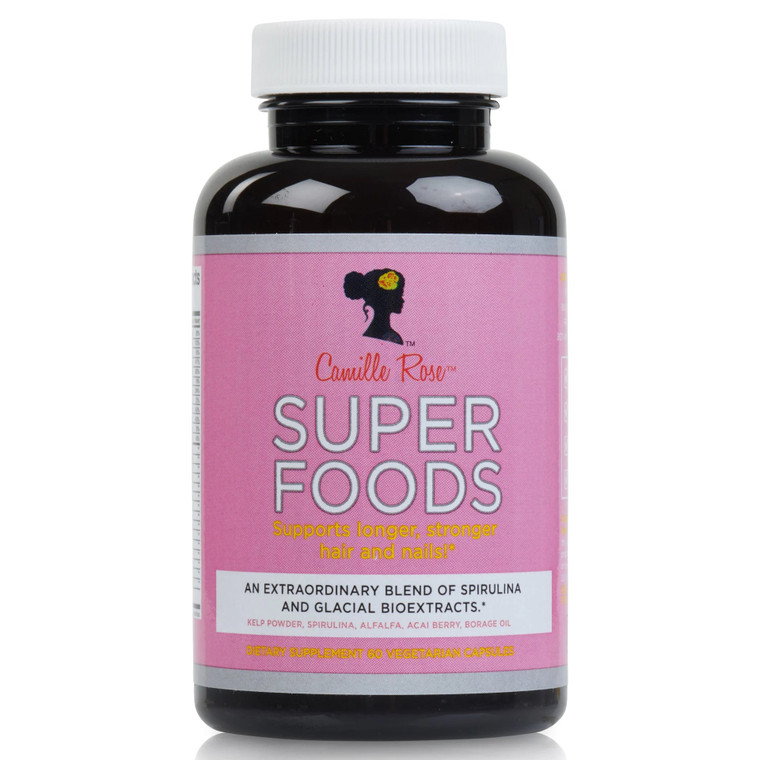 Camille Rose Super Foods Hair and Nail Vitamin Supplement Capsules, 60 Ea